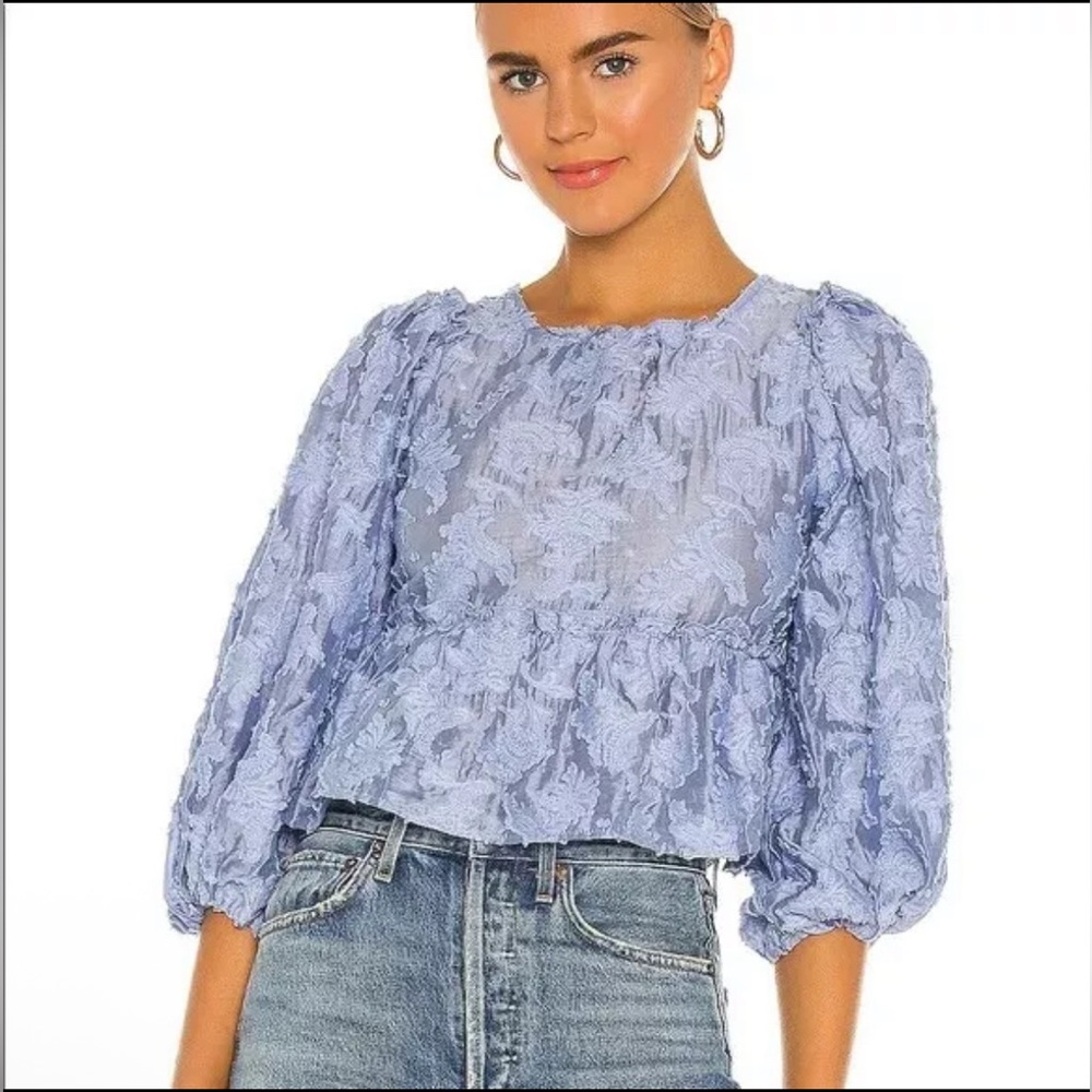 Preloved - Free People - Callie Top in Blue Moon Quartz‎